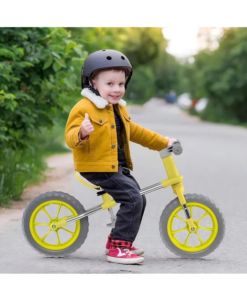 Hongge 12 Inch Balance Bike with Adjustable Seat and Rotatable Handlebar