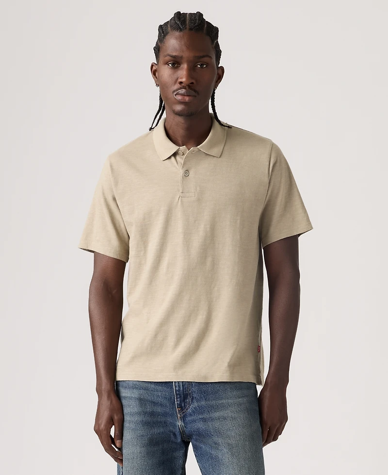 Levi's Men's Merritt Striped Collared Polo Shirt