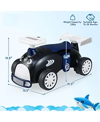Slickblue Toddler Ride On Car with Music and Storage Compartment