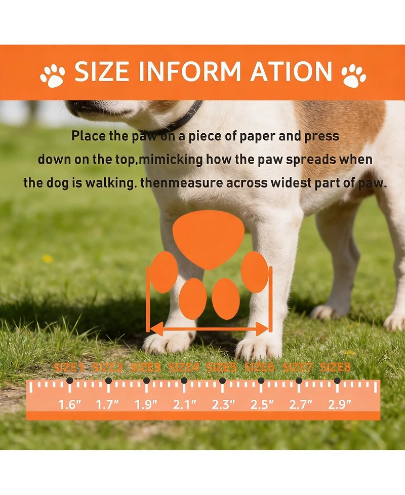 Dog Boots with Reflective Straps for Large Dogs - Anti-Slip, Durable, Comfortable