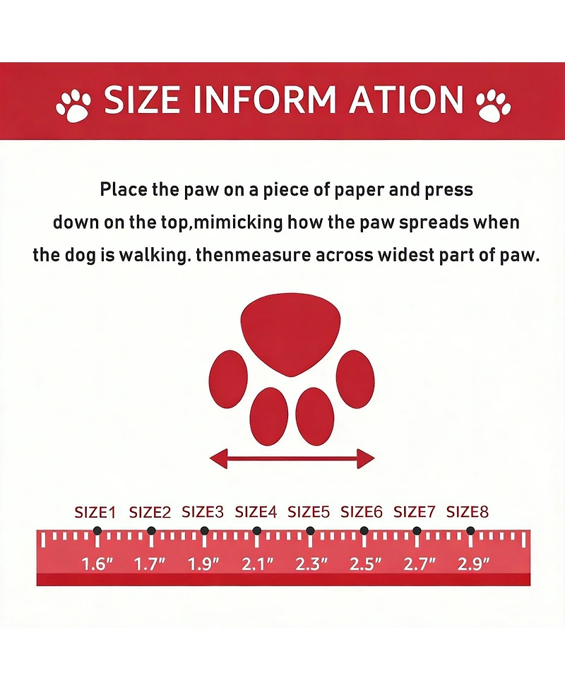 Dog Boots with Reflective Strips and Anti-slip Soles for Medium Large Dogs