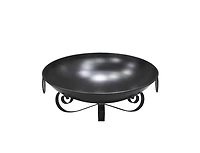Slickblue 24 Inch Heavy Duty Metal Fire Pit Bowl with Handles, Wood Burning