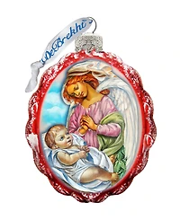 Designocracy Blessing Child Angel Mercury Holiday Ornament