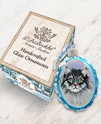 Designocracy Siberian Forest Cat Mercury Holiday Ornament