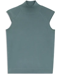 Boss by Hugo Women's Merino Wool Mock Neck Sleeveless Top