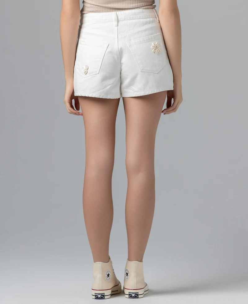 Blank Nyc Women's Reeve Sea Shell Applique Detail High-Rise Shorts