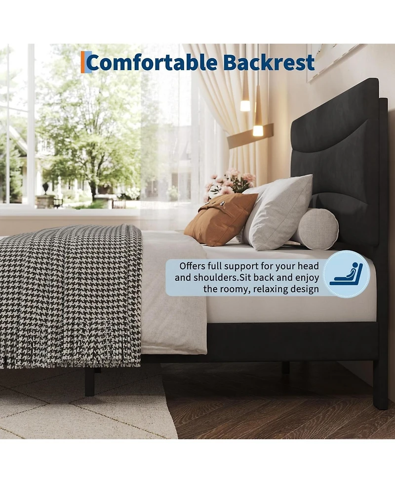 gaomon Twin Size Bed Frame with Headboard