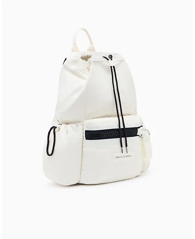 A|X Armani Exchange Men's White Edition Backpack