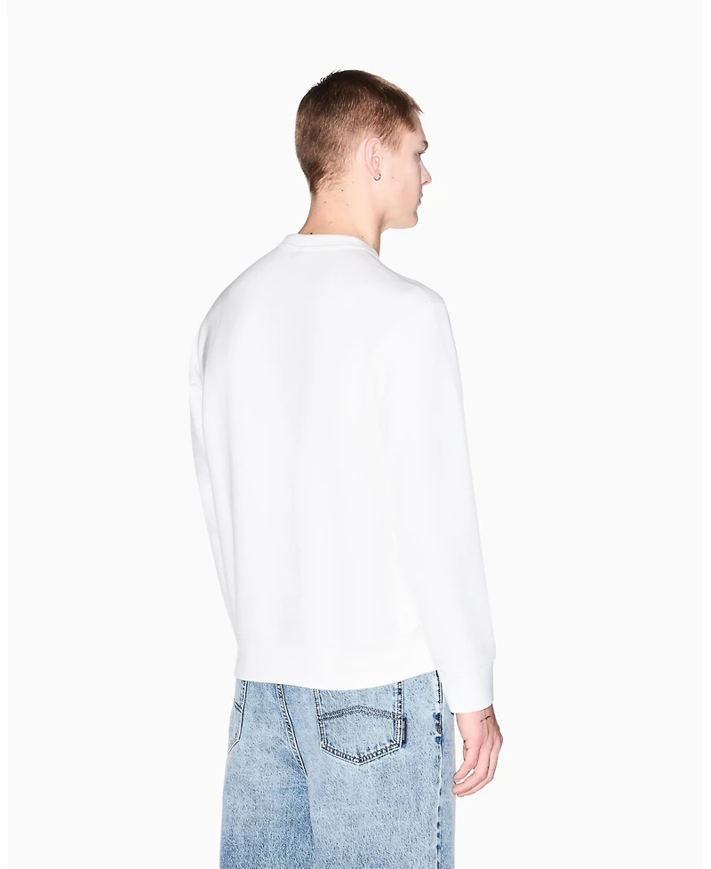 A|X Armani Exchange Men's Box Floral Crewneck Sweatshirt