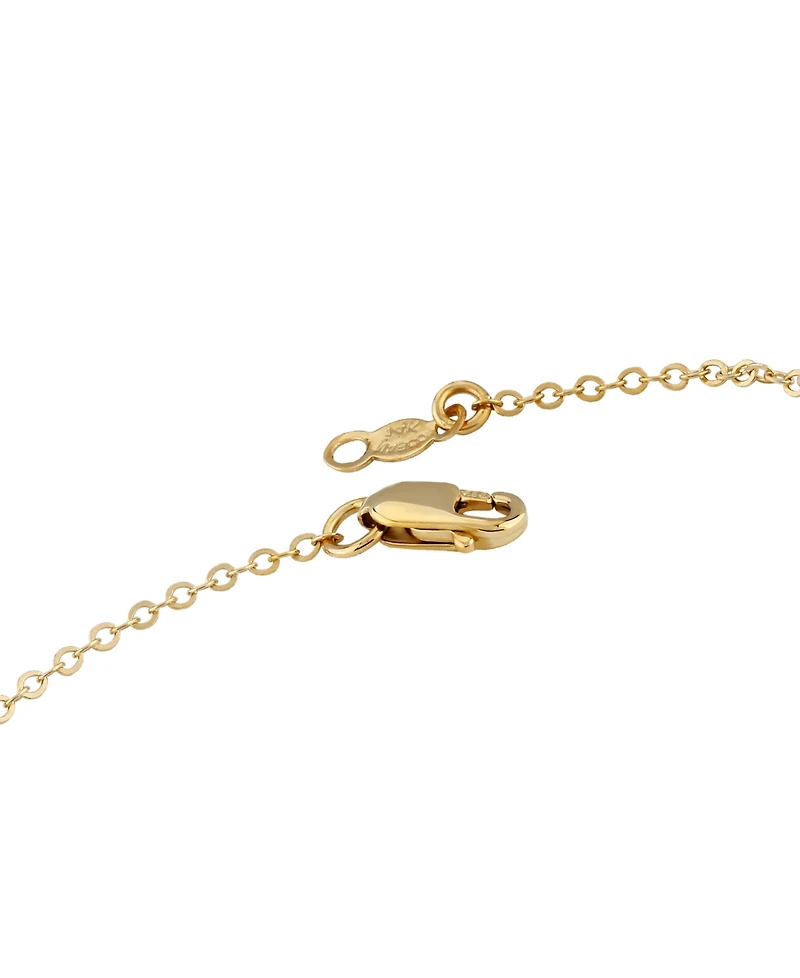 Sideways Cross Necklace Set in 14k Gold