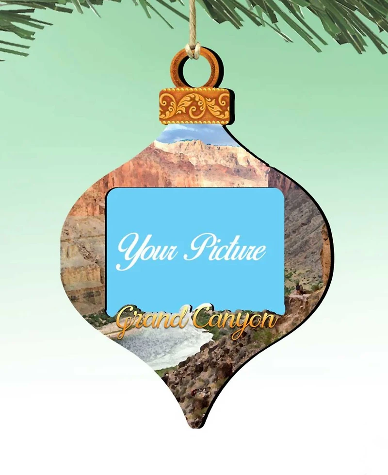 Designocracy Canyon Picture Frame Ornament, Set of 2