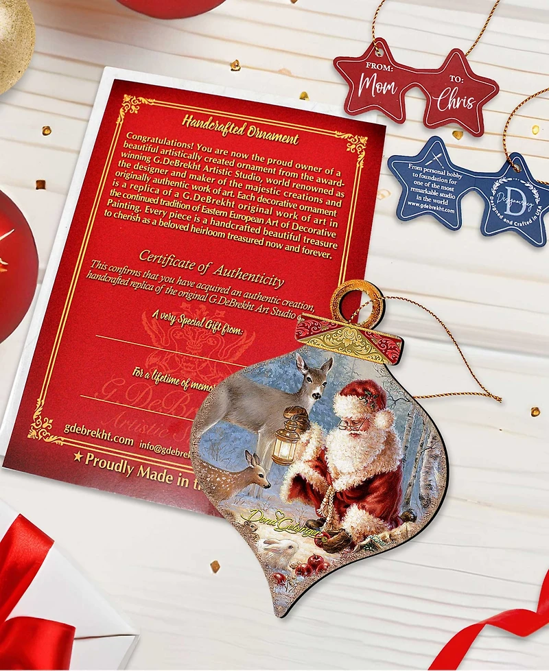 Designocracy by Dona Gelsinger Abundance of Joy Ornament and Drop Ornament, Set of 2 Each