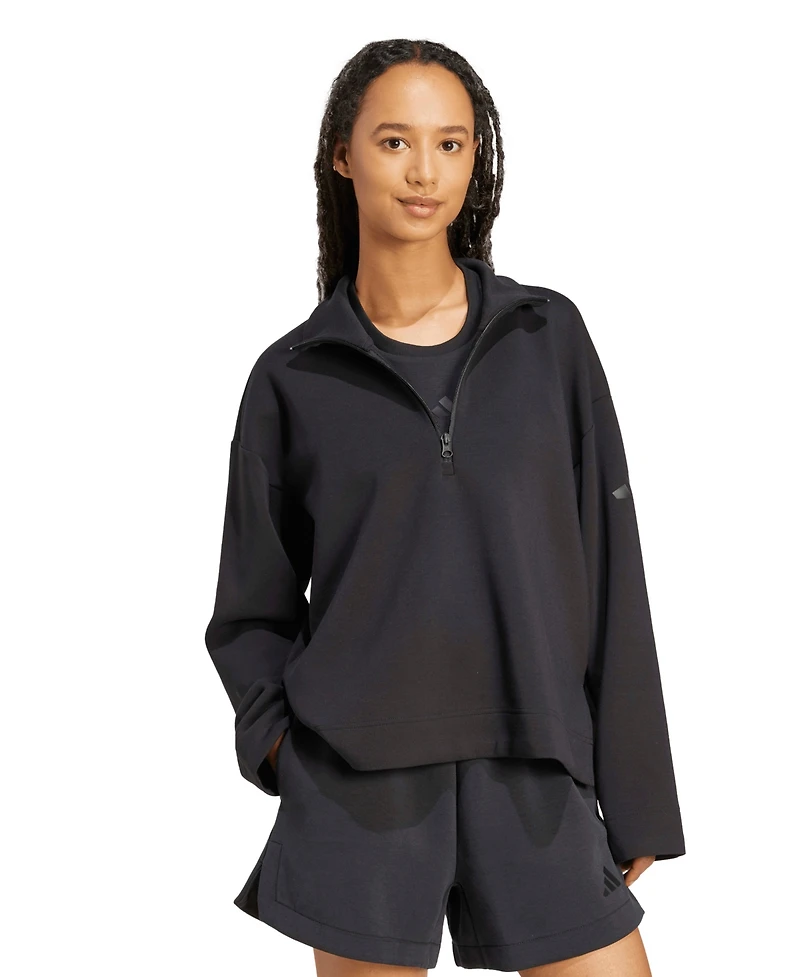 adidas Women's All Szn Soft Lux Quarter-Zip Sweatshirt