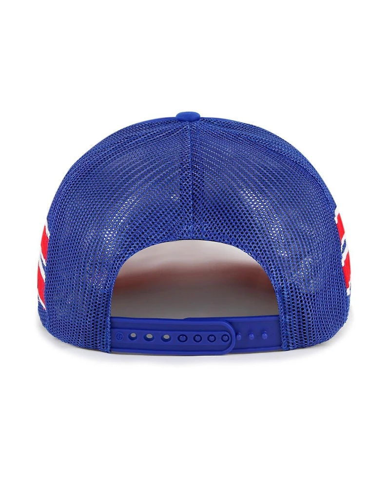 '47 Brand Men's Royal Philadelphia 76ers Sidebrand Stripes Trucker Adjustable Hat