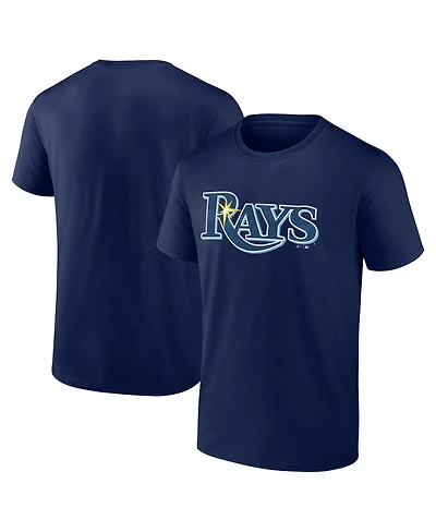 Logo Athletic Men's Navy Tampa Bay Rays Wordmark T-Shirt