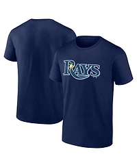 Logo Athletic Men's Navy Tampa Bay Rays Wordmark T-Shirt