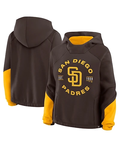Fanatics Women's Brown San Diego Padres Oversized Time to Win Pullover Hoodie