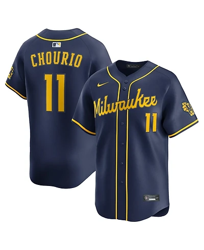 Nike Men's Jackson Chourio Navy Milwaukee Brewers Alternate 2 Limited Jersey