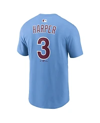Nike Men's Bryce Harper Light Blue Philadelphia Phillies Name Number T-Shirt