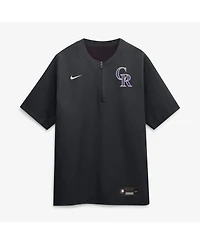 Nike Men's Black Colorado Rockies Authentic Collection Dri-fit Quarter-Zip T-Shirt