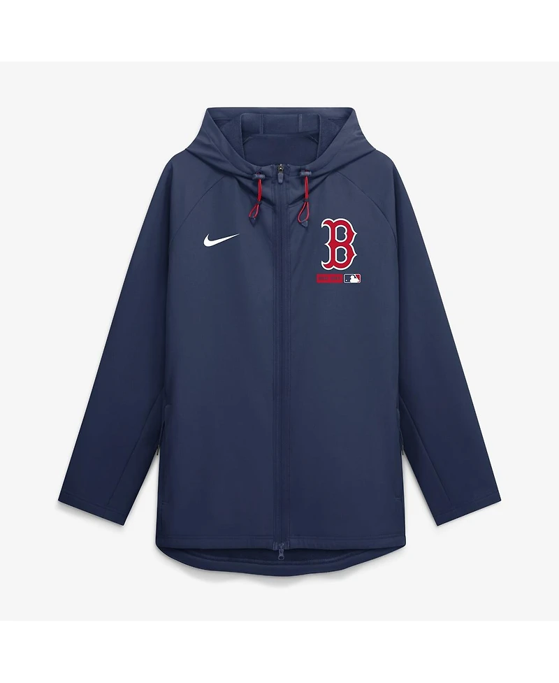 Nike Men's Navy Boston Red Sox Authentic Collection Raglan Therma-fit Full-Zip Hooded Jacket