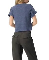 Ivonne Women's Women' Straight Knit Blouse with Crew Neck