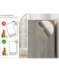 gaomon 55-Inch Farmhouse Tv Stand with 8 Drawers, Wooden Entertainment Center for Living Room & Bedroom