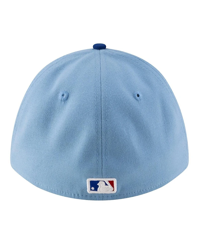 New Era Men's Light Blue Texas Rangers Player Replica 39THIRTY M-Crown Flex Hat