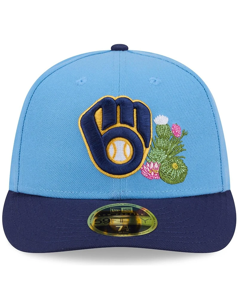 New Era Men's Light Blue/Navy Milwaukee Brewers 2026 Spring Training Low Profile 59FIFTY Fitted Hat