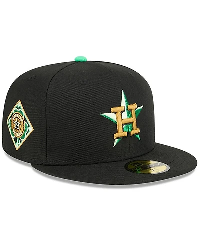 New Era Men's Black Houston Astros 2026 St. Patrick's Day 59FIFTY Fitted Hat