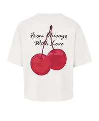 '47 Brand Women's Cream Chicago Cubs Love Letter Reed City T-Shirt