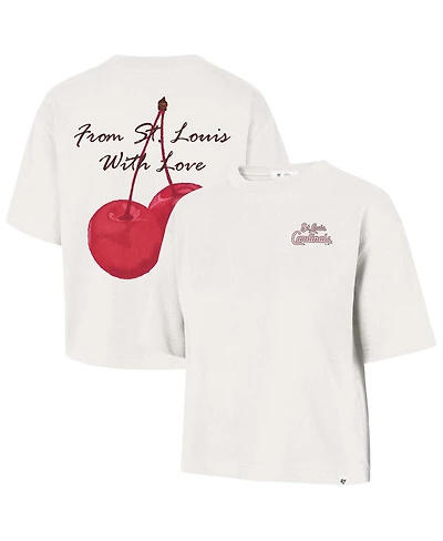 '47 Brand Women's Cream St. Louis Cardinals Love Letter Reed City T-Shirt