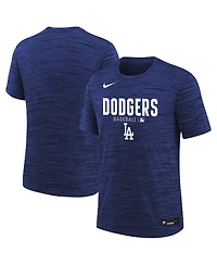 Nike Big Boys and Girls Royal Los Angeles Dodgers Authentic Collection Velocity Dri-fit T-Shirt