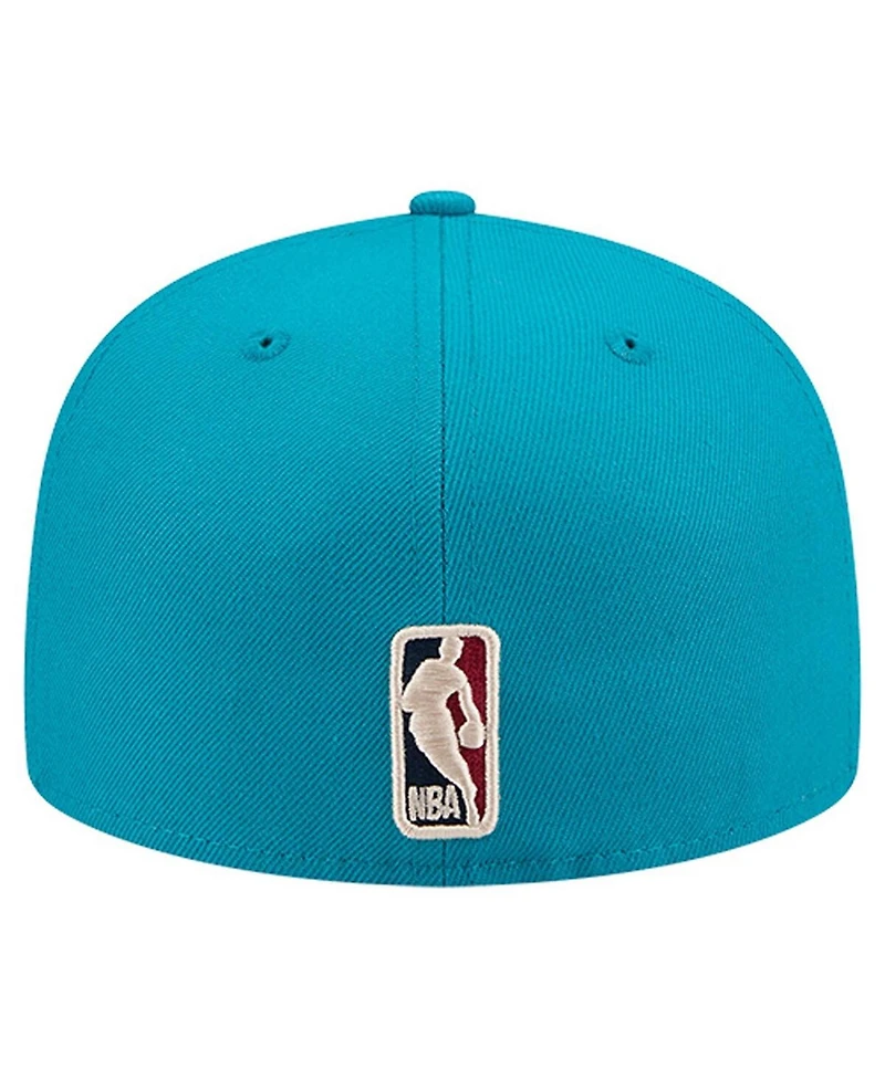 New Era Men's Teal Detroit Pistons Core Logo 59FIFTY Fitted Hat
