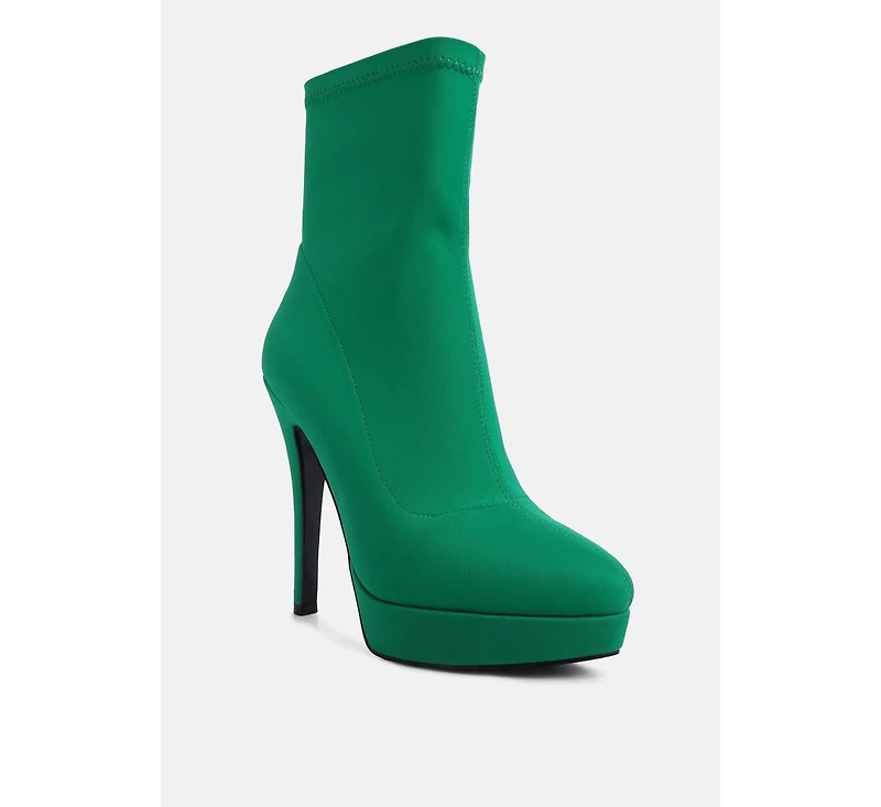 Patotie Lycra High Heel Ankle Boots