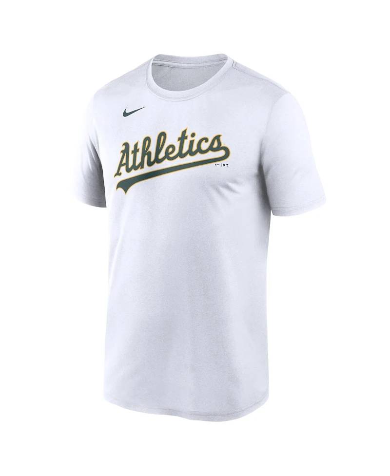 Nike Men's White Athletics New Legend Wordmark Dri-fit T-Shirt