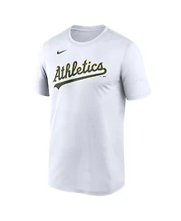 Nike Men's White Athletics New Legend Wordmark Dri-fit T-Shirt