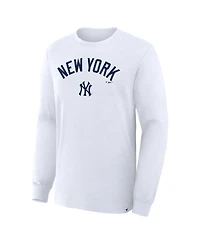 Fanatics Men's White New York Yankees Lock-Up Legacy Long Sleeve T-Shirt