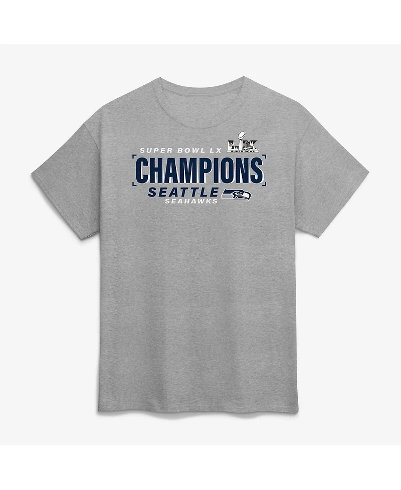 Fanatics Men's Steel Seattle Seahawks Super Bowl Lx Champions Counting Points Score T-Shirt