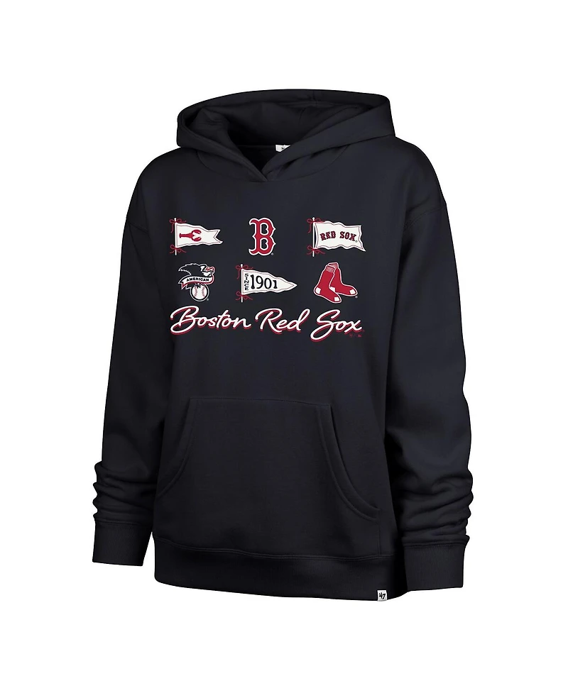 '47 Brand Women's Navy Boston Red Sox Bow Banners Naomi Hoodie