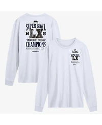 Nike Men's White Seattle Seahawks Super Bowl Lx Champions Long Ball Long Sleeve T-Shirt