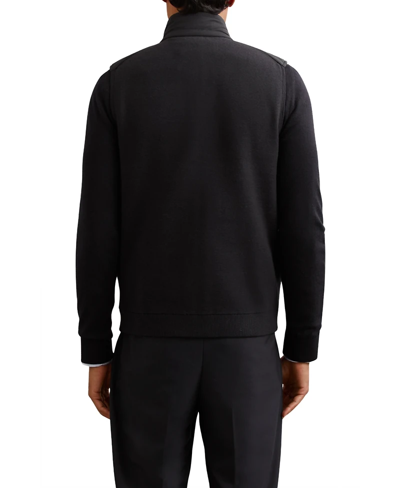 Reiss Men's Funnel-Neck Quilted Knit Gilet