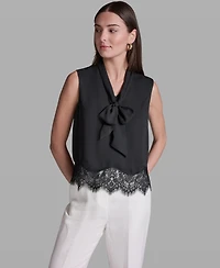 Bcbg Women's Sleeveless Tie-Neck Top