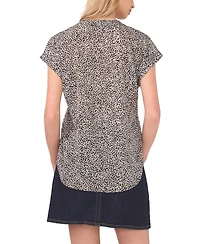 Vince Camuto Women's Split-Neck Cap-Sleeve Top