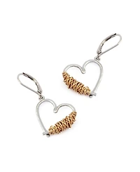 Robert Lee Morris Soho Two-Tone Heart Drop Earrings