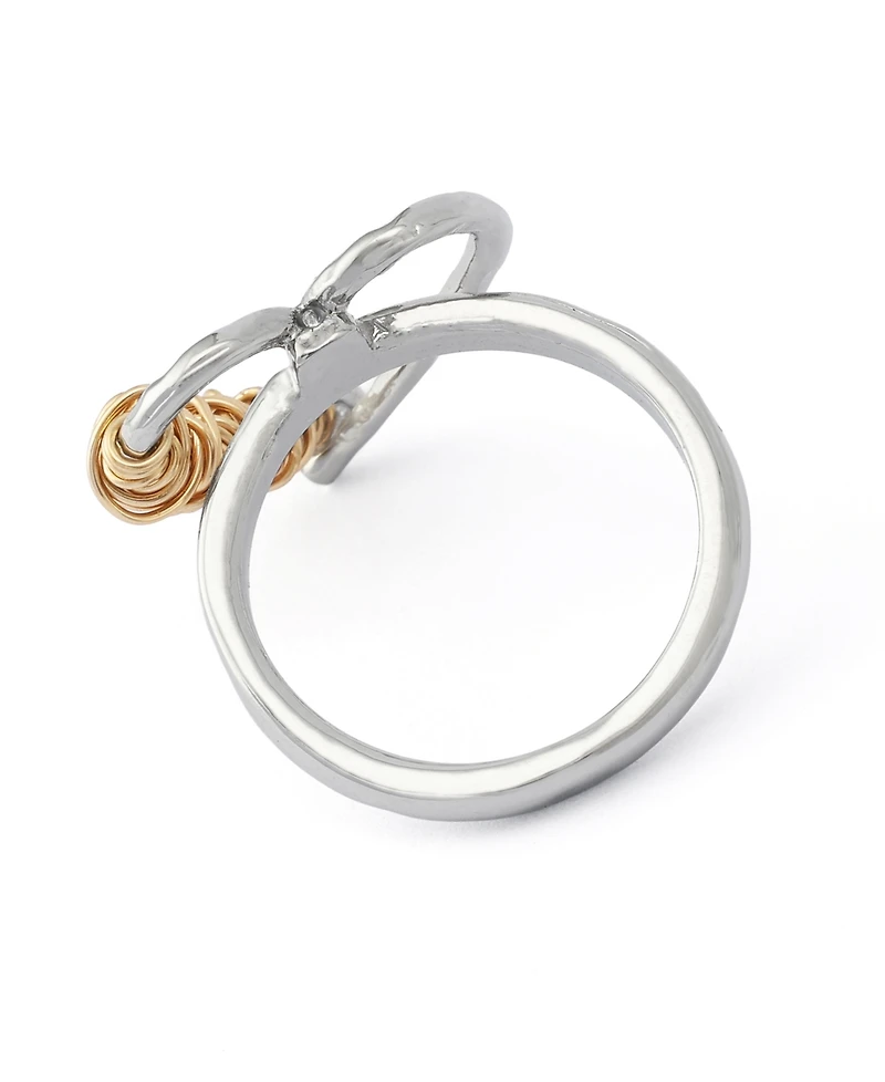 Robert Lee Morris Soho Two-Tone Heart Cocktail Ring