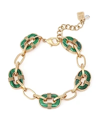 Robert Lee Morris Soho Malachite Reversible Link Bracelet