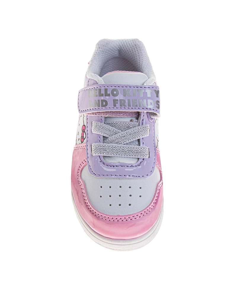 Hello Kitty Little Girls Sanrio Friends Sneakers Hook and Loop Casual Comfortable Easy Wear