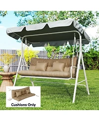 Outsunny Indoor Outdoor Chair Cushions with Back, Pillows