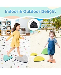 Mecale Kids' Non-Slip Stepping Stones with Storage Bag